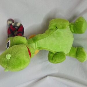 Dragon Dinosaur Lochness Monster Floppy plush In hat Russian tag Rare